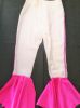 Adult Female Costumes to Hire - Abba Hippy 60's Flare Pants - White with pink stripe